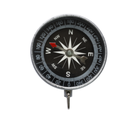 An old compass on the transparent background