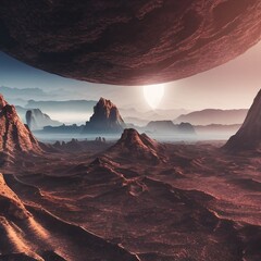 Mysterious realistic highly detailed alien Landscape That Inspires Wanderlust with depth k quality