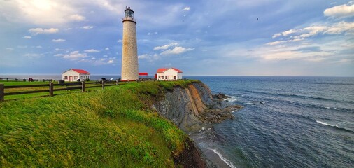 Fototapeta premium Lighthouse on the coast Gaspesie