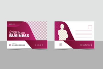 Corporate postcard design template. amazing and modern postcard design. stylish corporate postcard design Creative modern corporate business postcard EDDM design template Corporate postcard template 