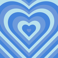 blue hearts background y2k vector