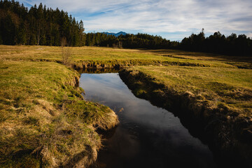 Landschaft, Natur, Bach, Bad Bayersoien, Bayern, Wald