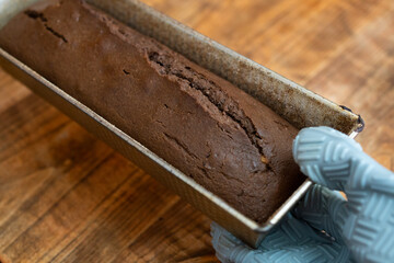 chocolate pudding in its mold