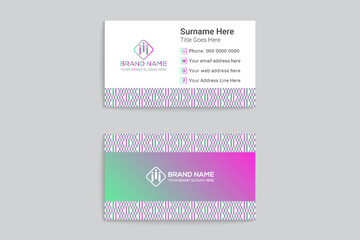 Set of modern business card design template