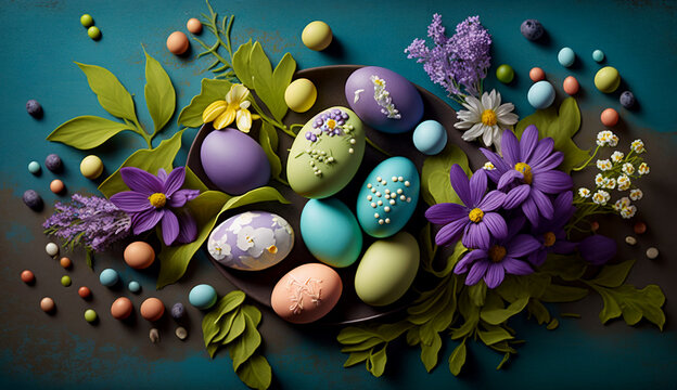 Easter holiday celebration art