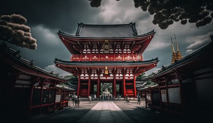 Sensō-ji Temple in Tokyo, Japan, Imperial Chinese building