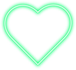 green neon heart