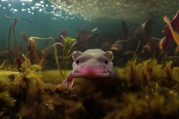 Fascinating Axolotl, a Regenerating Wonder of Nature, created with Generative AI technology