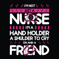 Nursing typography t shirt design 