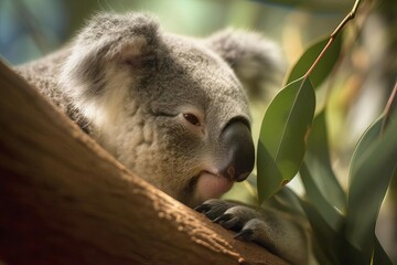 Obraz premium Beautiful Koala, created with Generative AI technology