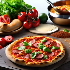 pizza with vegetables