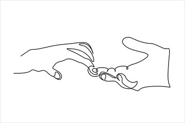 couple in love hands fingers touching with love flirting