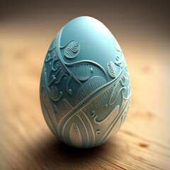 blue and golden easter egg