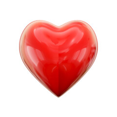 3D Rounded Heart Love front angle