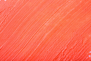 Closeup view of coral painted texture as background