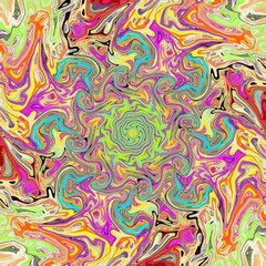 Colorful Abstract Psychedelic Design Background 