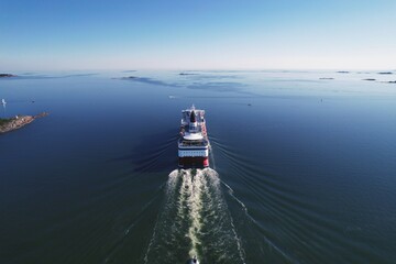 Cruise ferry from air