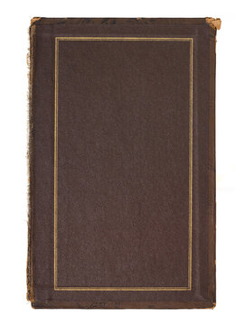 Ornate Old Tattered Faux Leather Book Cover Inside