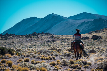 Gaucho on horseback in Patagonia, Argentina