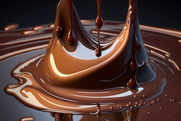 Fototapeta na wymiar chocolate dripping on white design