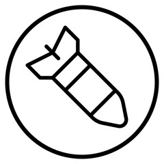 nuclear bomb line icon