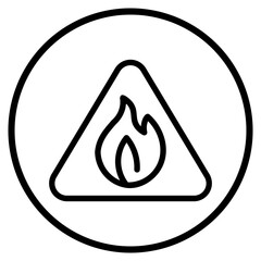 flammable line icon