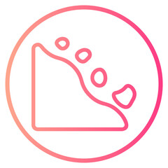 landslide gradient icon