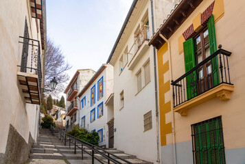 Fototapeta na wymiar Realejo-San Matias, the historic neighbourhood beneath the Alhambra palace