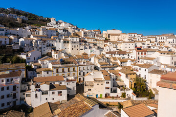 Fototapeta na wymiar Overview of The historic village of Setenil de las Bodegas in the province of Cadiz