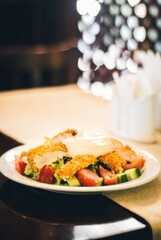 salad with chicken and cheese