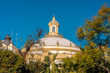 Dome of the Casino de la Exposición in Seville in spain
