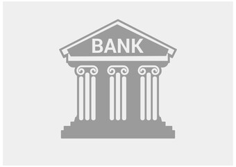 The bank entrance vector icon