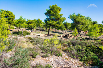 View of the historical site of Lavrion Ancient Silver Mines