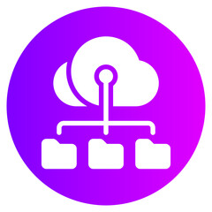 cloud computing gradient icon