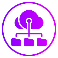 cloud computing gradient icon