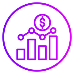 stock market gradient icon