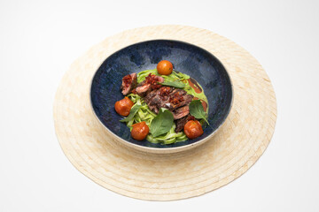 Noodles with fried duck