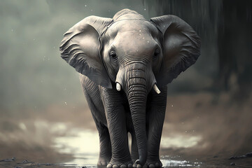 Obraz na płótnie Canvas Majestic Elephant | AI Generative