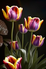 Fototapeta premium Rainbow Tulips