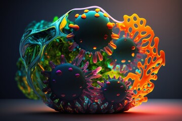 colorful alien abstract forms