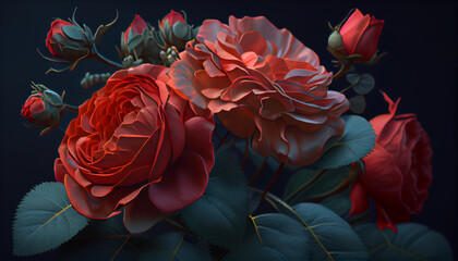 natures elegance in vibrant floral bouquet backdrop ,generative AI
