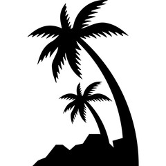 Fototapeta premium palm tree silhouette
