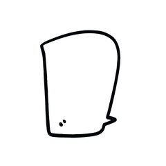 Vector Illustration of Hand drawn Bubble Chat in Doodle art style