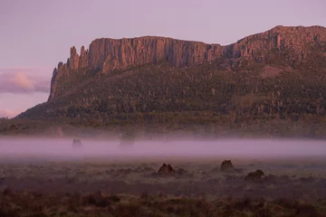 Photo sur Plexiglas Mont Cradle Image of morning at Mount Oakleigh in the Overland Track, Tasmania, Australia.
