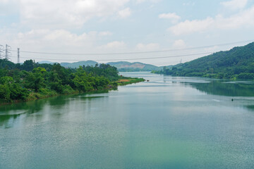 View of Perfume River from Vong Canh Hill in Hue, Vietnam