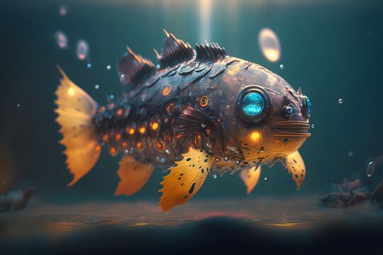 Robot fish created using AI Generative Technology