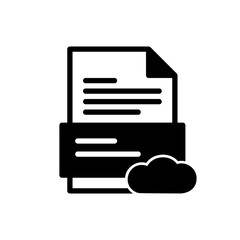 Icon Documents or files stored in the cloud computer network