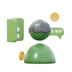 Bitcoin icon 3d rendering illustration