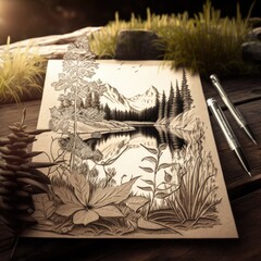 nature art sketch 