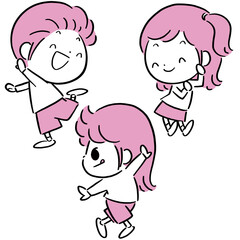 ヒップホップを踊る子供達